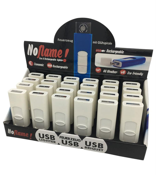 Feuerzeug mit Glühspirale USB Stick zum Aufladen Farbe: weiss im Display