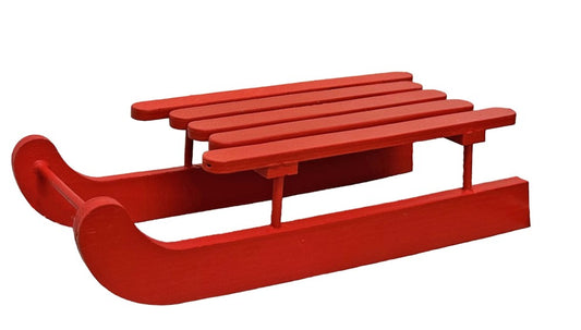 Deko Schlitten rot aus Holz