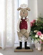 Deko Schaf aus Holz
auf Sockel
Farbe: Rot weiss
L:14cm B:5cm H:39cm