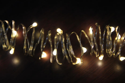 LED Micro Draht Lichterkette 30 LED
L: 290cm
silber Draht