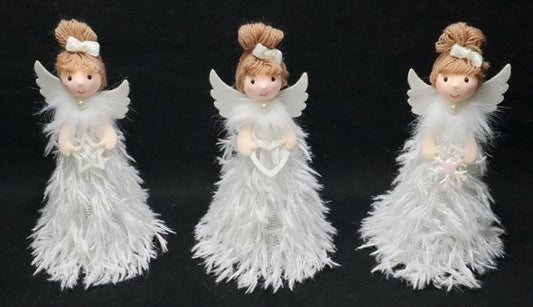 Deko Engel 3er Set
stehend weiss
Grösse: D8cm x H19cm