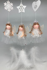 Deko Hänger Engel 3er Set
Farbe: weiss
Grösse: D2.5cm x H32cm