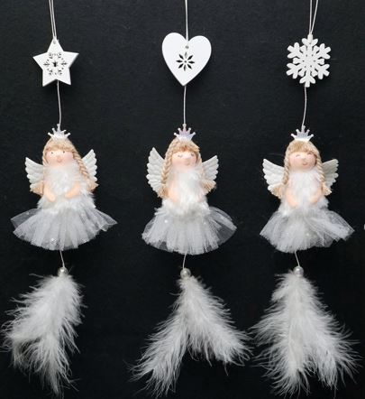Deko Hänger Engel 3er Set
Farbe: weiss
Grösse: D2.5cm x H32cm