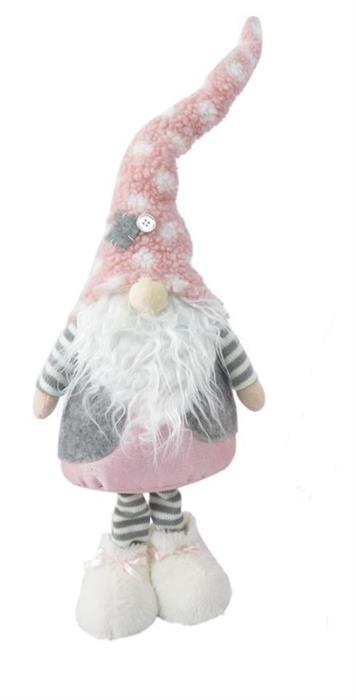 Deko Wichtel Santa Junge 
stehend
Rosa Grau
L8cm x B17cm x H70cm