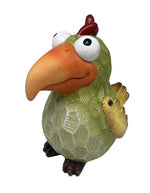 Deko Vogel grün 
aus Polyresin H16cm