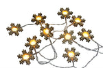 LED Lichterkette mit 10 LED Holz Schneeflocken L:135cm
warm weisses Licht