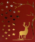 Windlicht Forest 3er Set aus Metall eckig rot