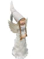 Deko Engel  stehend weiss
Grösse: D16cm x H41cm