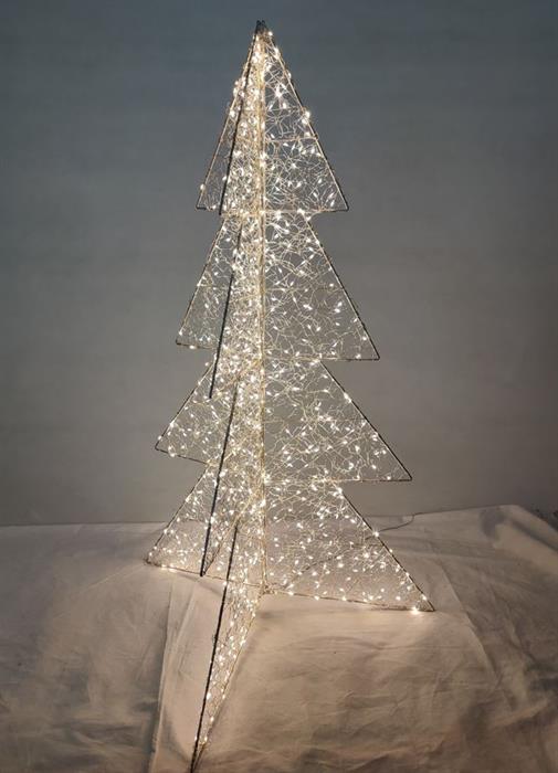 LED Tannenbaum Outdoor aus Metall mit 720LED Micro LED Lichterkette und Metalldraht