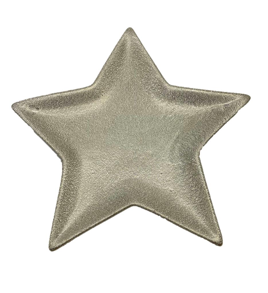 Deko Schale Stern 
aus Keramik
Farbe: Gold
D:24cm H:2cm