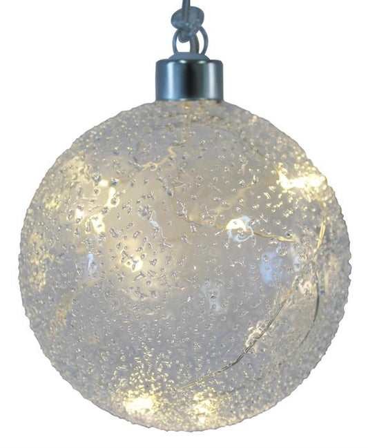 LED Glas Kugel Ornament Frosty
mit 15 LED
Kugel D:15cm