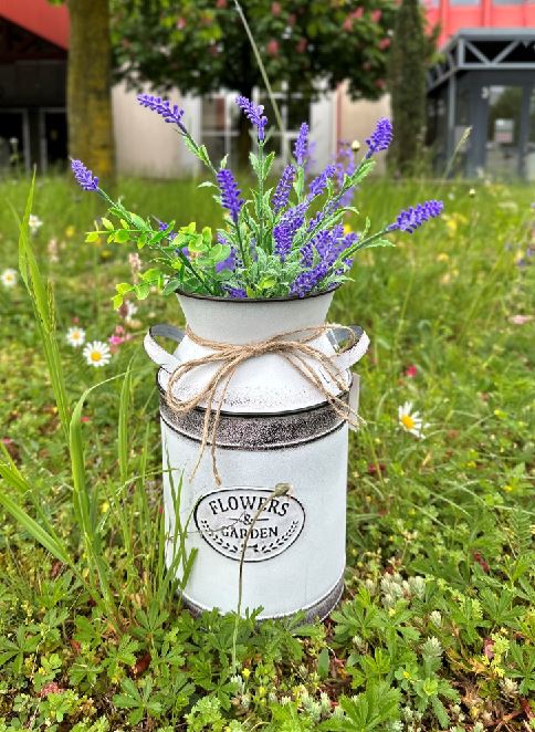 Übertopf aus Metall als Milchkanne H26.5cm