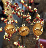 Weihnachtskugel Glas organic 6er Set gold mercury D6-7cm