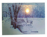 LED Bild aus Canvas
Motive: verschneiter Park
1 LED und 40 Fibre Optics