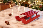 Deko Schlitten rot aus Holz