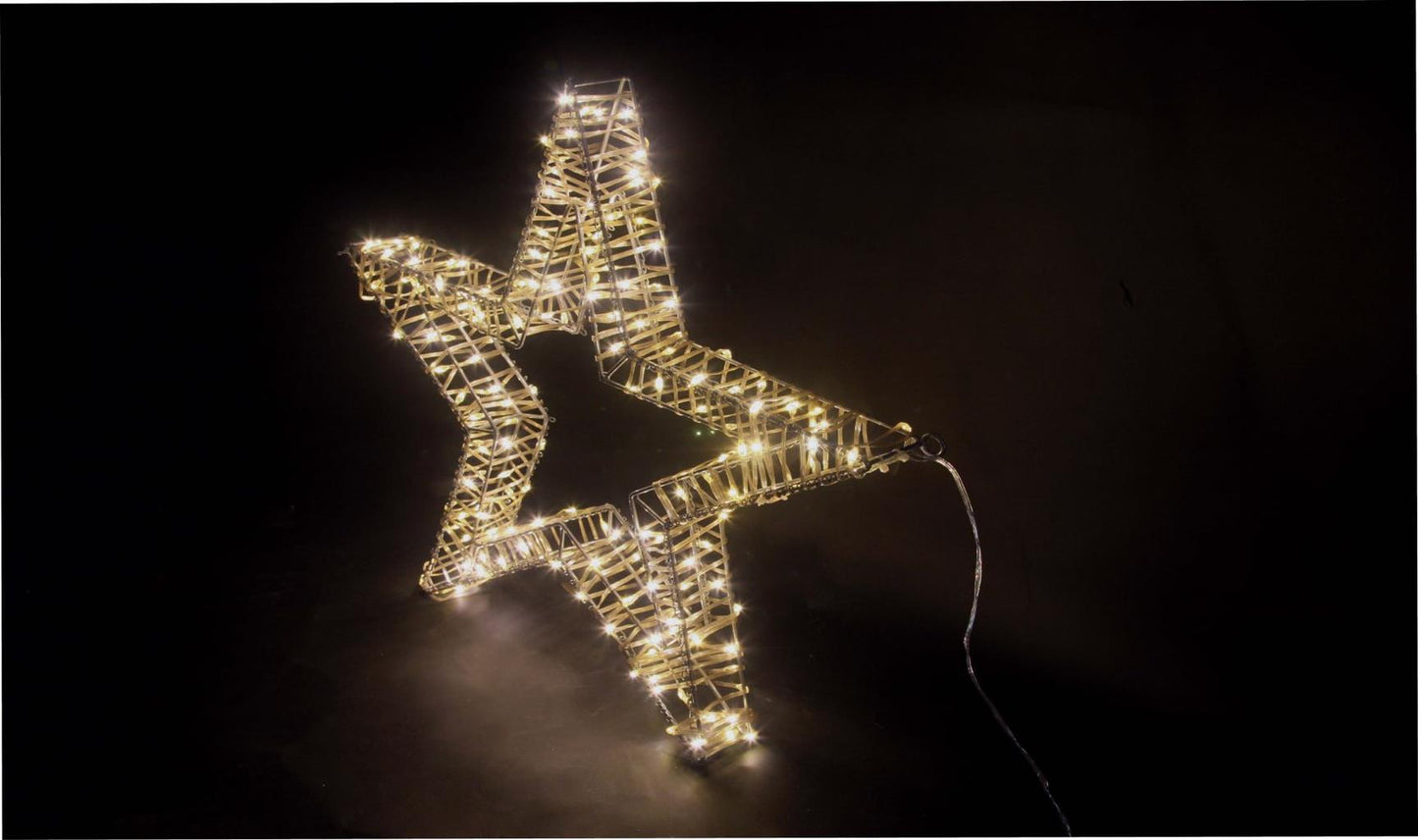 LED Stern Outdoor Metall mit 200 LED Farbe: Silber D: 50cm - T:5cm