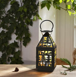 Laterne Forest 4er Set aus Metall Schwarz gold