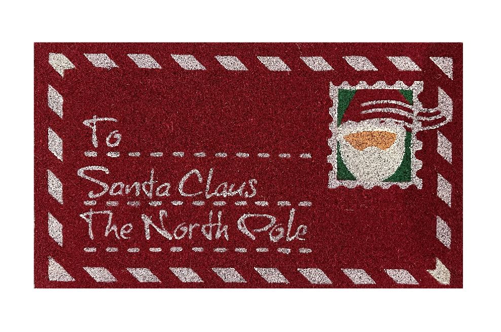Fussmatte mit Santa Design rot Grösse 75x50cm