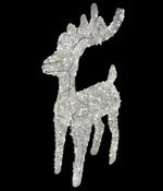 LED Rentier weiss Outdoor aus Metall mit 500 LED Micro Light Grösse 30x15x60cm