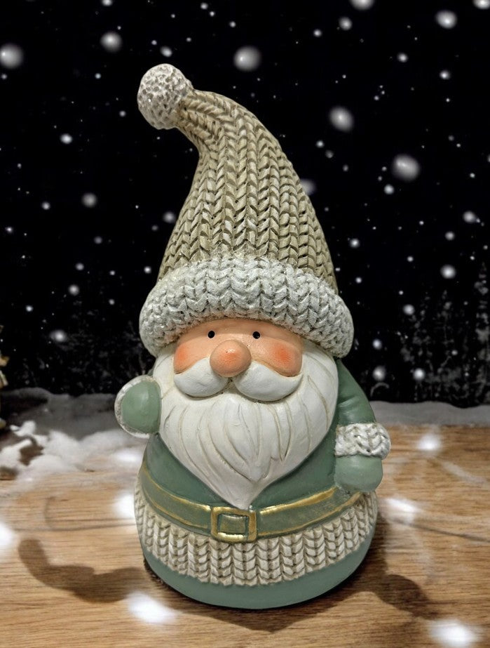 Deko Figur Santa grün aus Polyresin