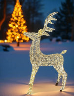 LED Rentier gold Outdoor aus Metall mit 720LED Micro Light goldige PET Streifen