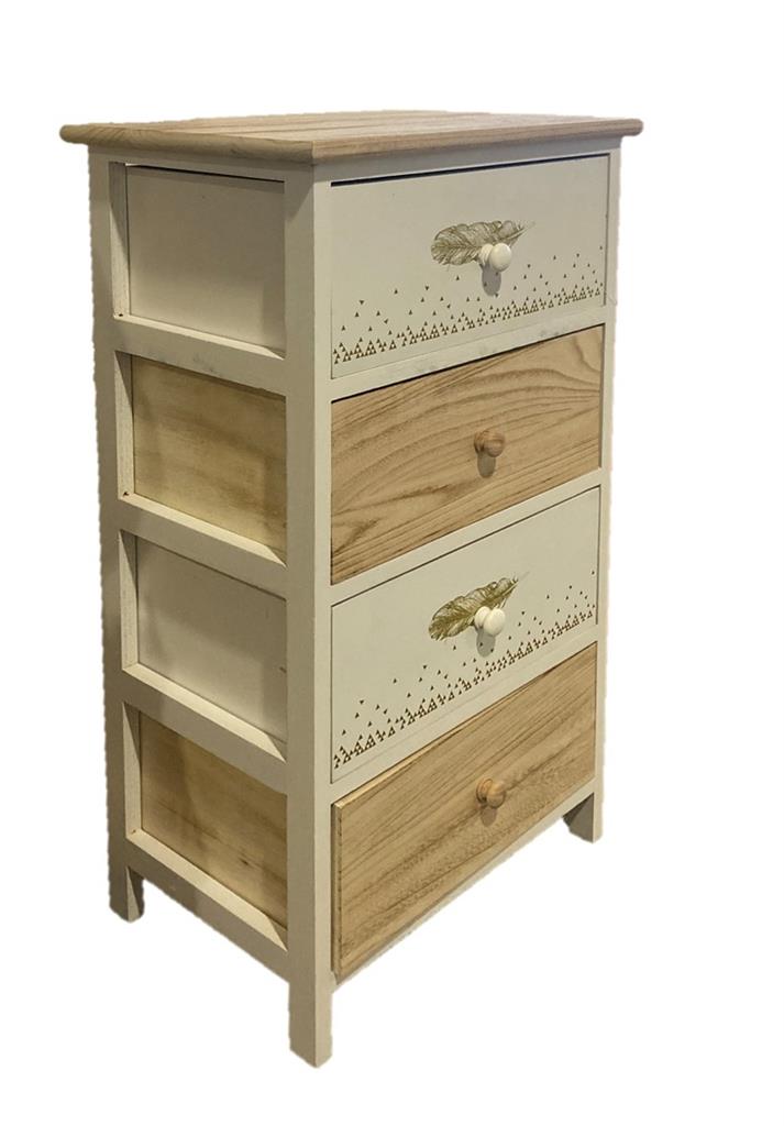 Commode en bois avec 4 tiroirs