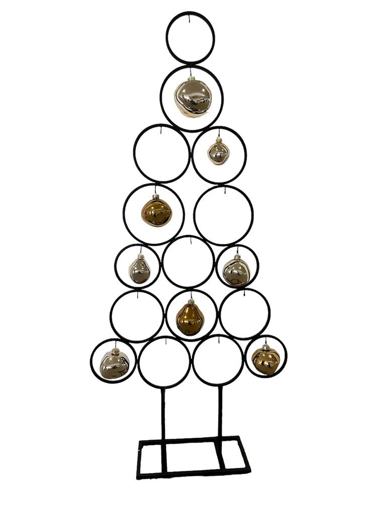 Deko Tannenbaum aus Metall schwarz H117.5cm