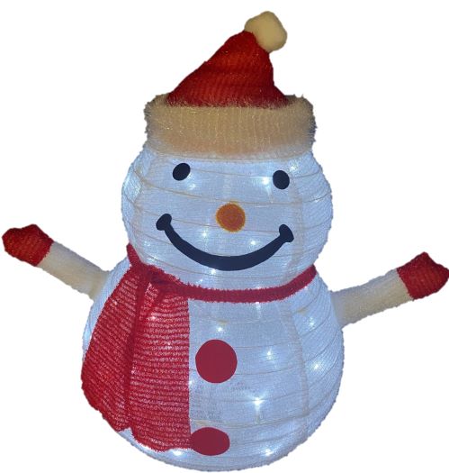 LED extérieure « Figurine Lift UP »
 Bonhomme de neige 3D de 60 cm de haut
 40 LED lumière blanche froide IP44