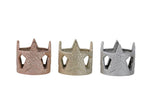 Teelichthalter Krone aus Keramik, 
Design: gehämmertes Kupfer,
D5cm x H5cm