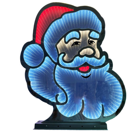 LED Figur Weihnachtsmann Face mit Infinity Effekt Outdoor