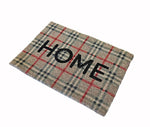 Fussmatte Home grau kariert Grösse 60x40cm