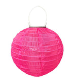 LED Solar Outdoor Lampion mit 1 LED D:25cm Farbe: Pink Nr.45 Warm weisses Licht