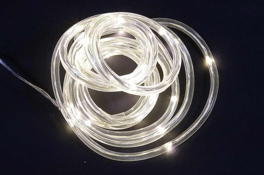 LED Lichtschlauch 30 LED Warm weisses Licht L: 247.5cm - silber Draht