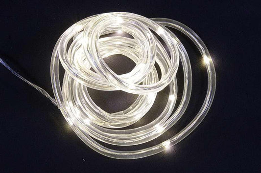 LED Lichtschlauch 30 LED Warm weisses Licht L: 247.5cm - silber Draht