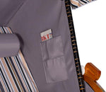 Strandkorb "Ostsee" XXL gestreift oliv/grau