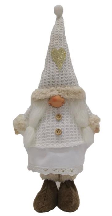 Deko Wichtel Santa 
stehend Mädchen
L:10cm B:18cm H:43cm
braun / beige