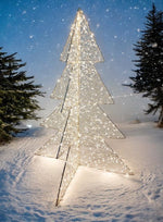 LED Tannenbaum Outdoor aus Metall mit 720LED Micro LED Lichterkette und Metalldraht