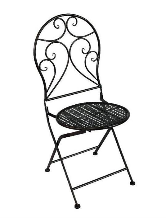 Bistro Set aus Metall Gartentisch und 2 Stühle Farbe: Anthrazit