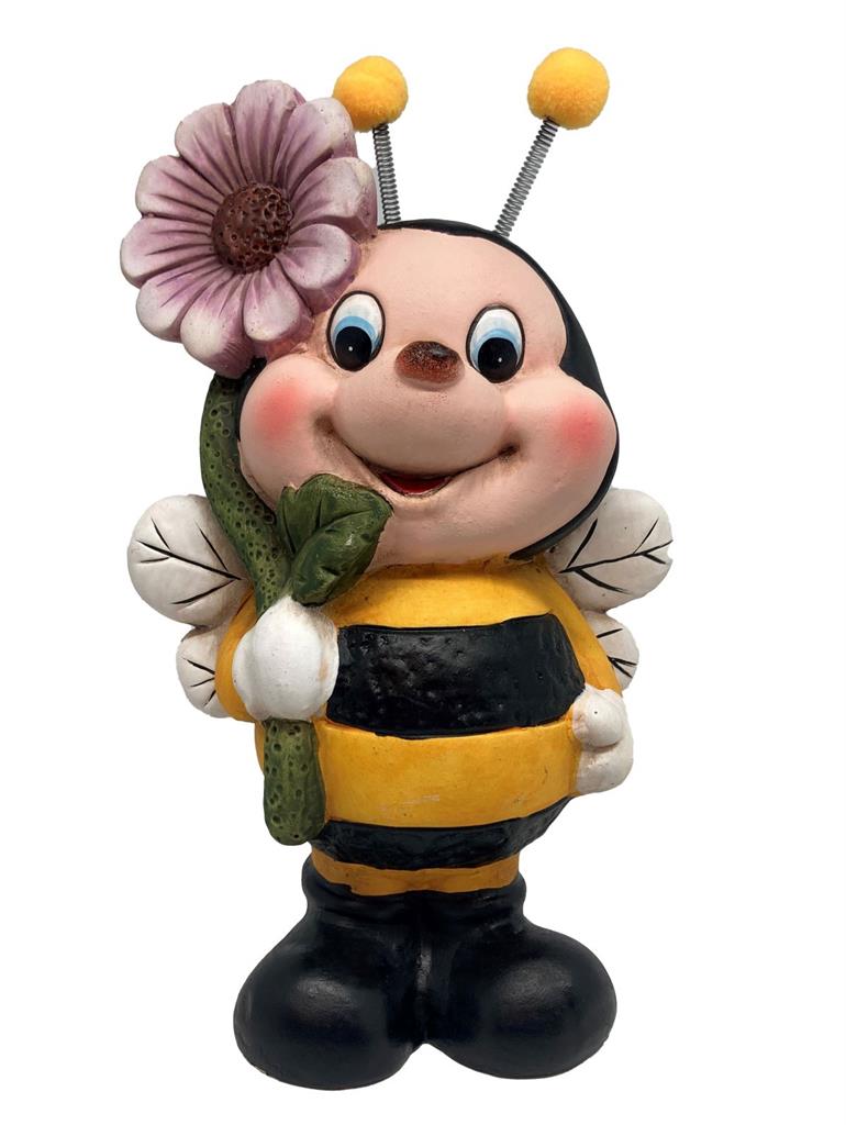 Deko Biene 
mit Blume im Arm 
8 x13 x 20cm
