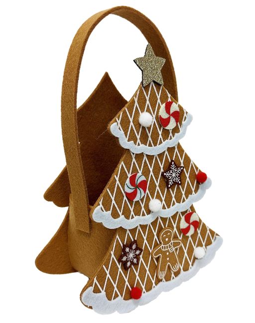 Tasche Xmas aus Filz als Tannenbaum