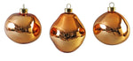 Weihnachtskugel Glas organic 3er Set apricot shiny D8-9cm