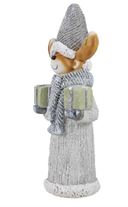 LED Deko Figur Elch mit Geschenken in der Hand mit 3 LED