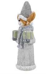 LED Deko Figur Elch mit Geschenken in der Hand mit 3 LED