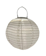 LED Solar Outdoor Lampion Weiss Rund D:25cm Warm weisses Licht - 1 LED