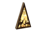 LED Holz-Pyramide mit 10 LED 
Holz braun, angefeuert 
H:39cm