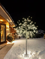 LED Birkenbaum Outdoor "Flower" dew drop mit 222 LED Höhe 150cm