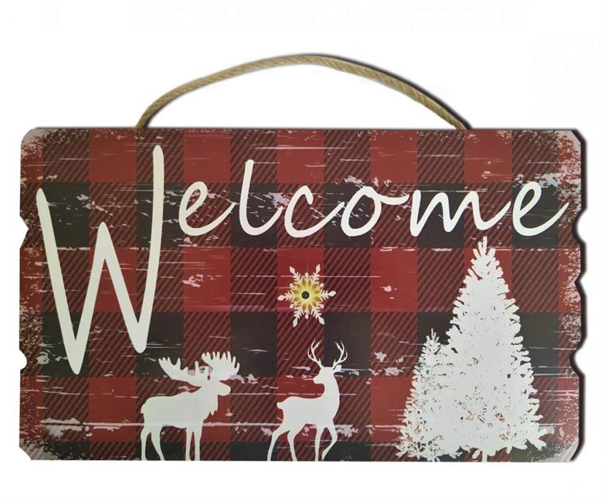 LED Bild aus Holz "Welcome"
mit 1 LED
mit Kordel zum Hängen
L:2.4cm B:40cm H:23cm
