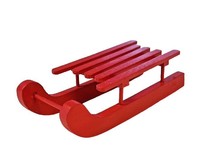Deko Schlitten rot aus Holz