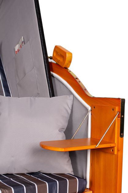 Strandkorb "Ostsee" gestreift anthrazit/braun