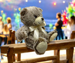 Plüschbär sitzend mit 
Geschenkband H:20cm 
Farbe: Braun